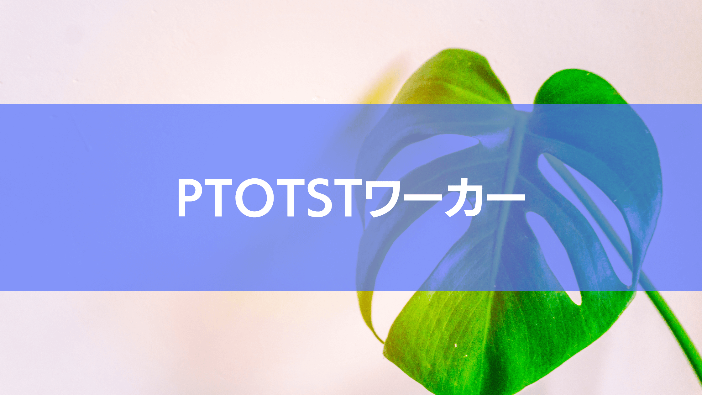 リハビリ職におすすめしたい転職サイトその①:PTOTSTワーカー